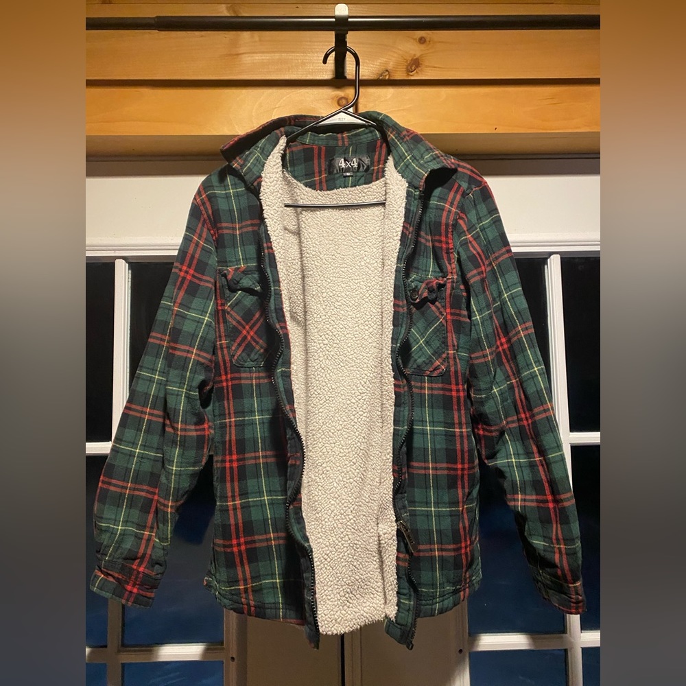 4x4 Sherpa Flannel Shacket